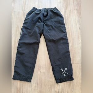 Charles River Apparel Black Joggers with Embroidered Lacrosse Sticks